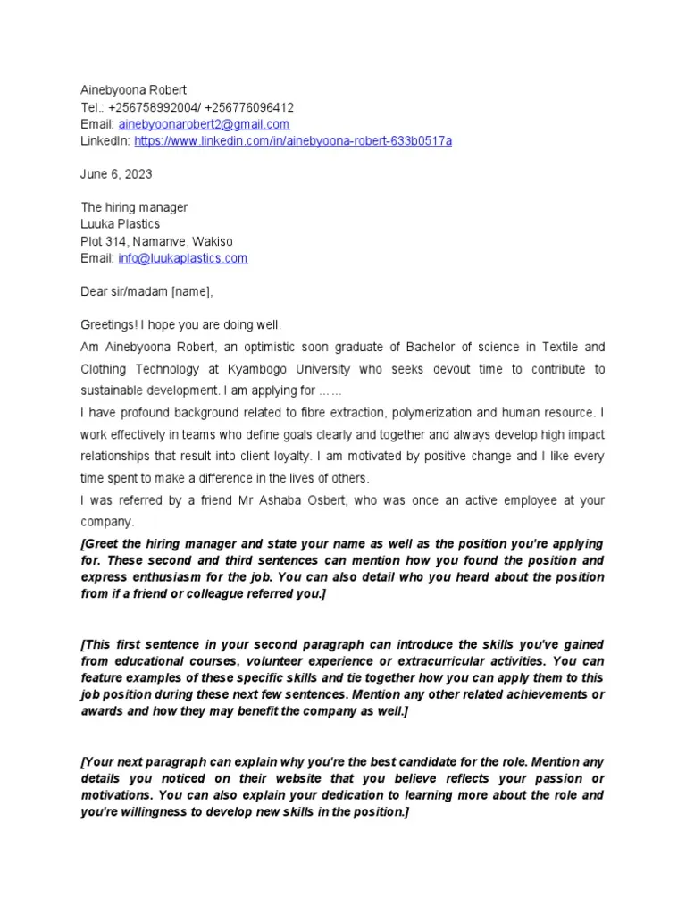 36612 cover letter importance