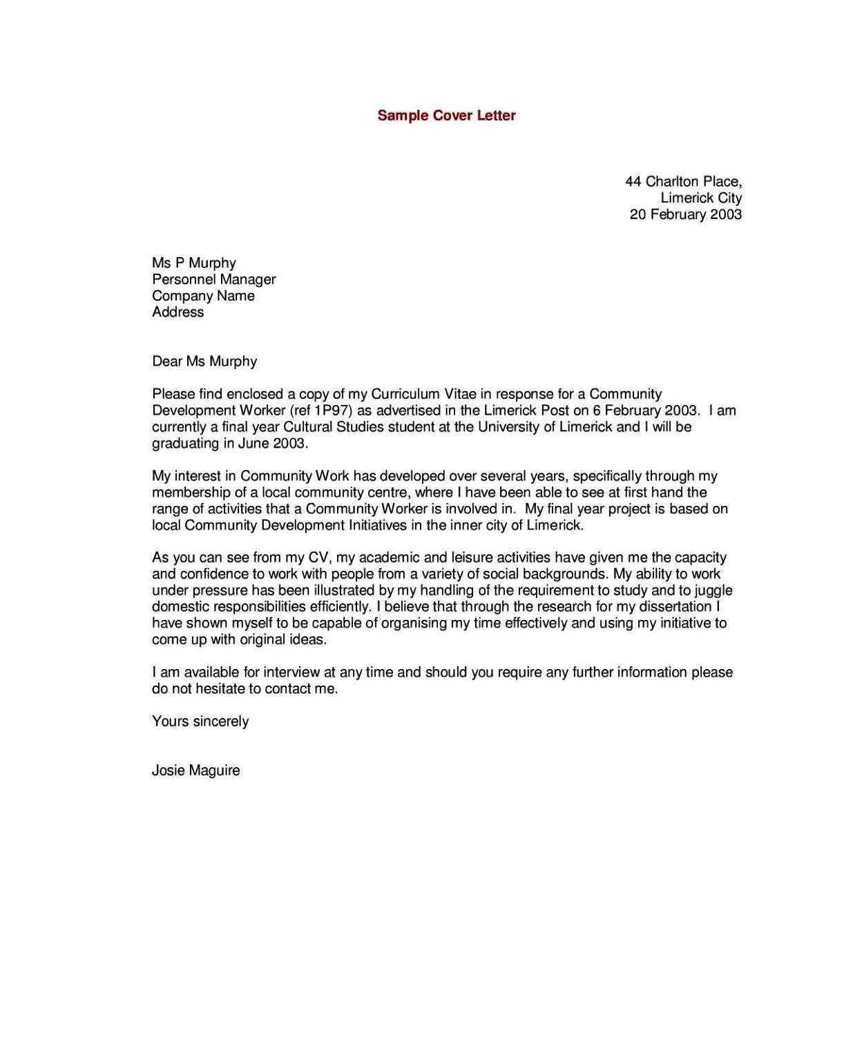 36614 customizing cover letter