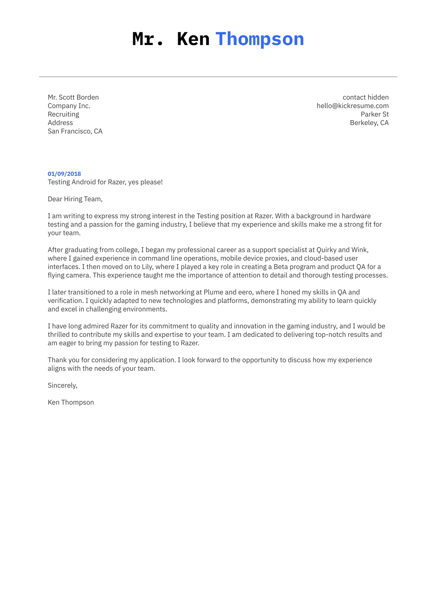 36622 cover letter purpose