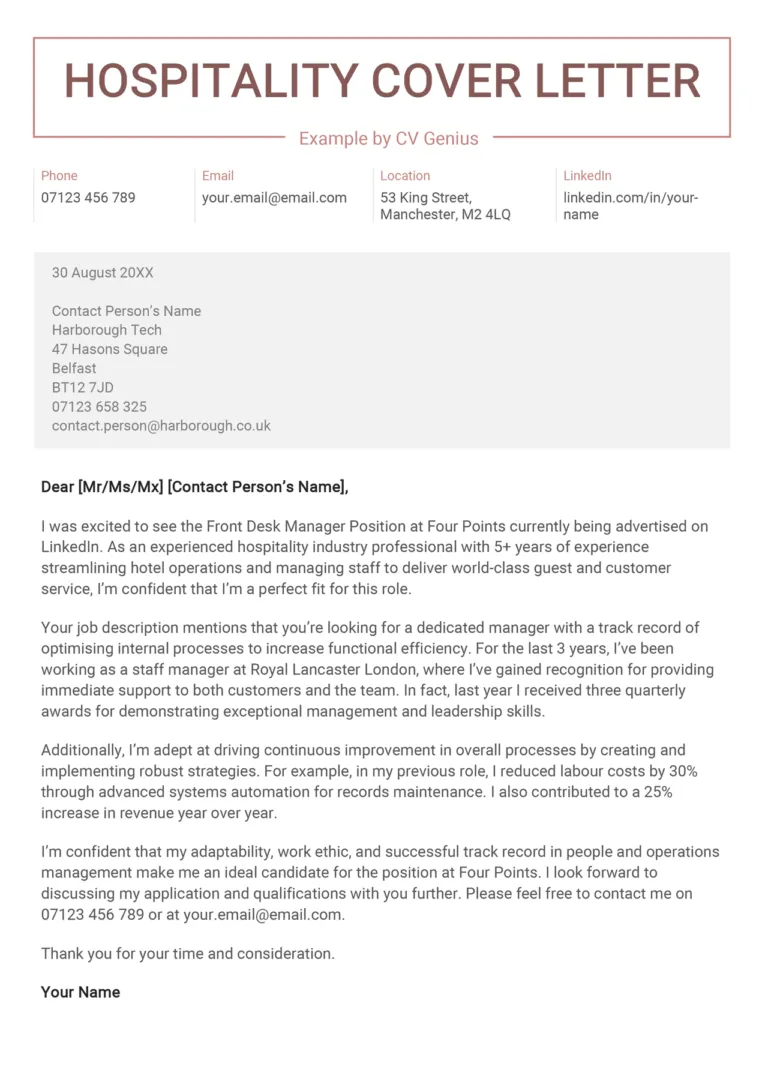 36627 quantify achievements hospitality