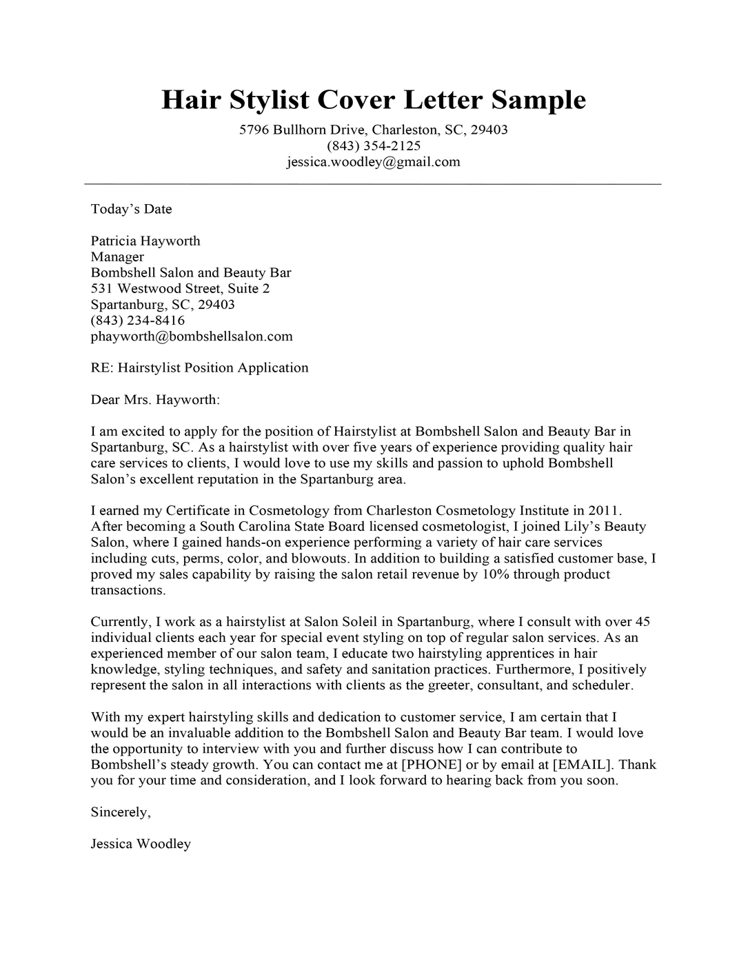 36638 hair stylist professionalism