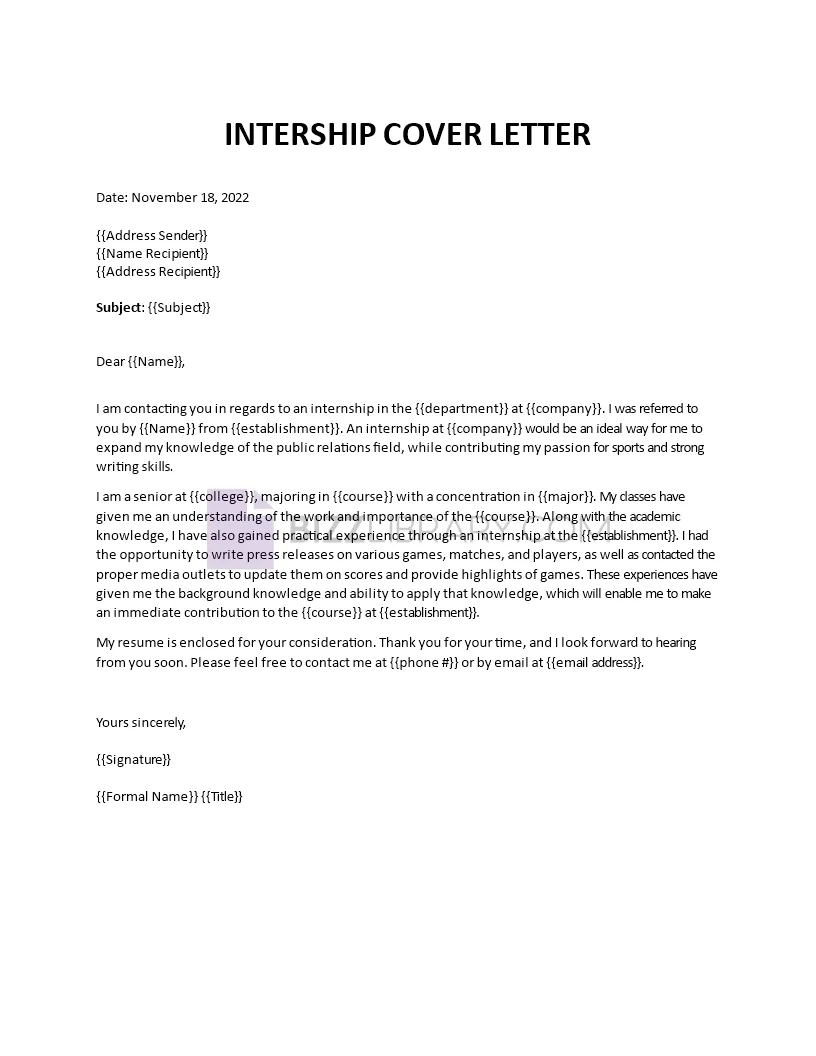 36640 cover letter email for internship components