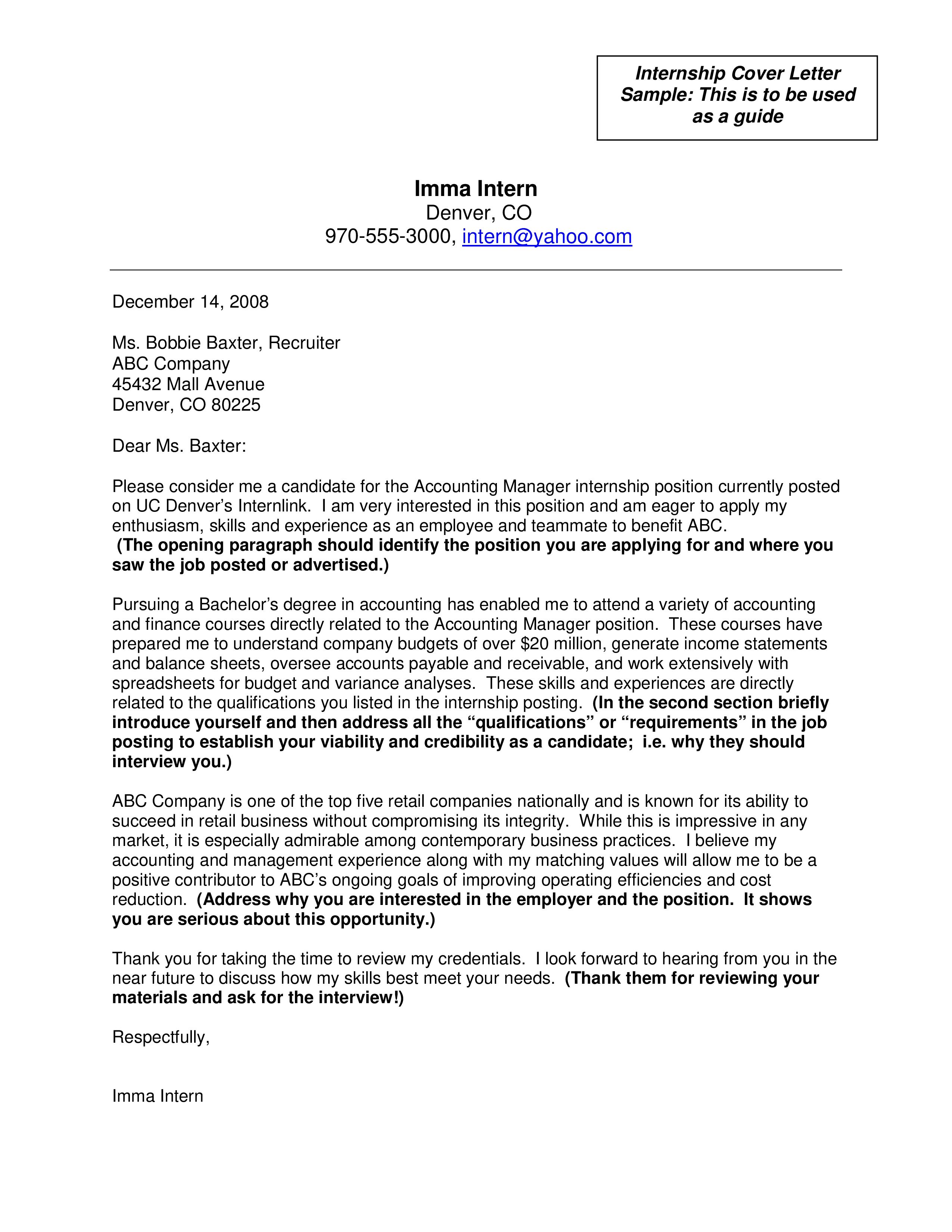 36640 cover letter email for internship importance