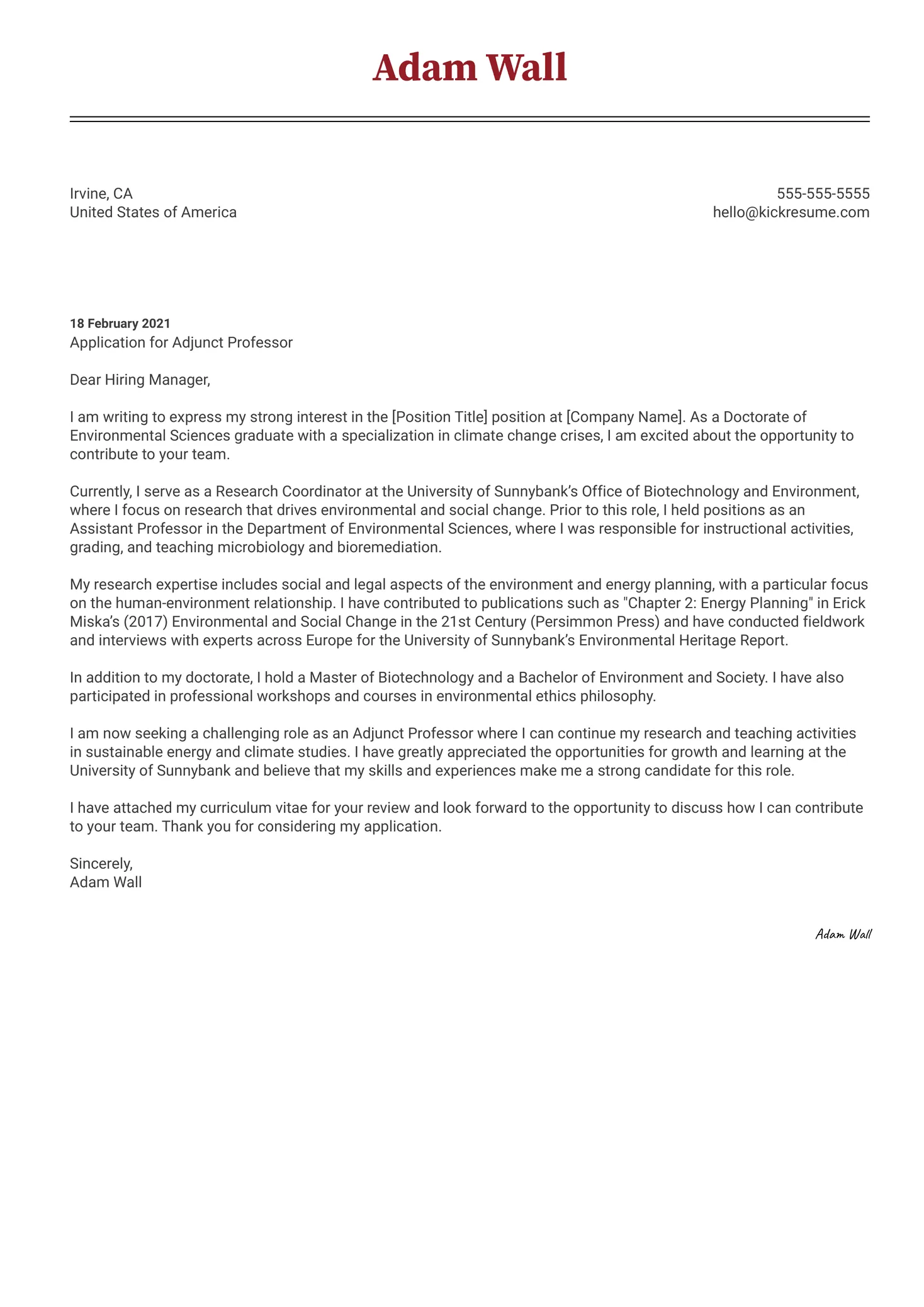 36641 tailoring cover letter institution