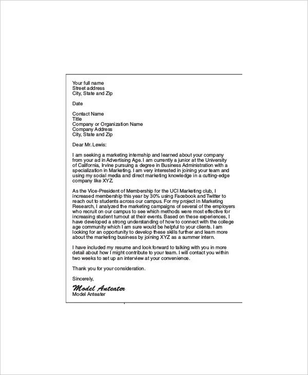 36643 cover letter email attachment