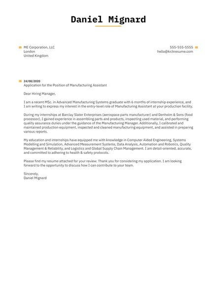 36646 manufacturing cover letter body