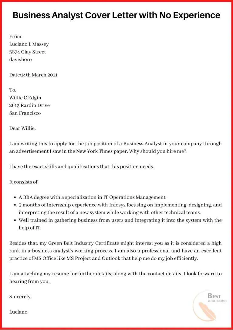 36662 business analyst cover letter reddit 2