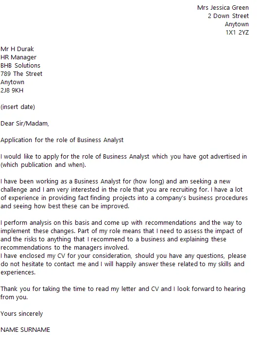 36662 business analyst cover letter reddit 4