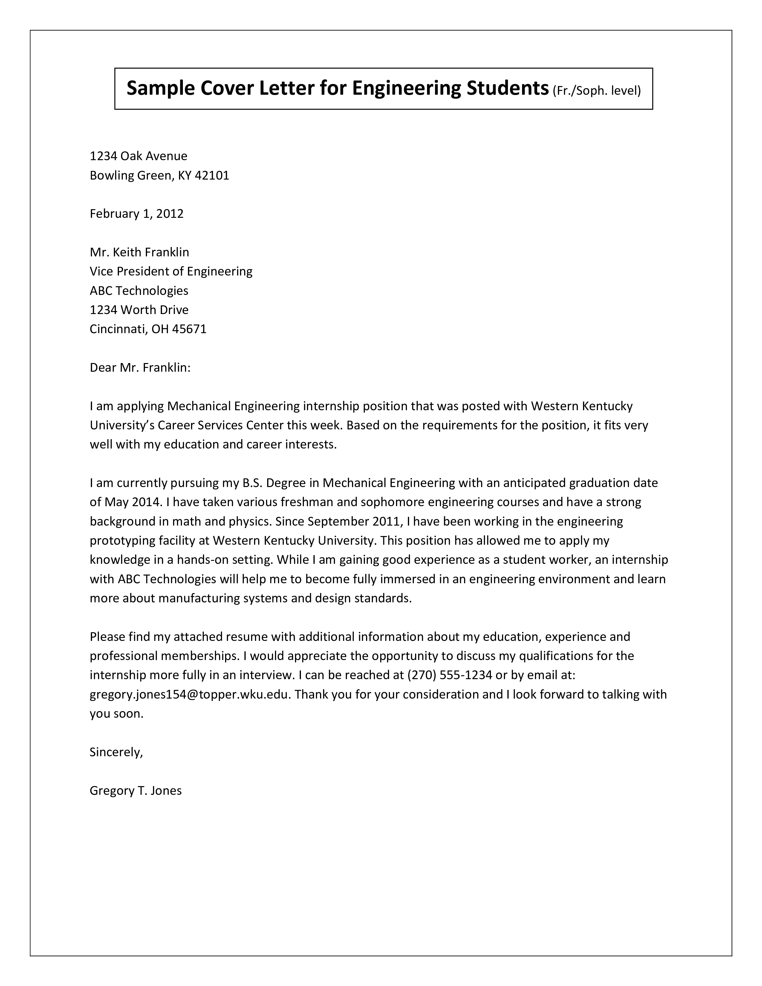 36667 engineer cover letter structure