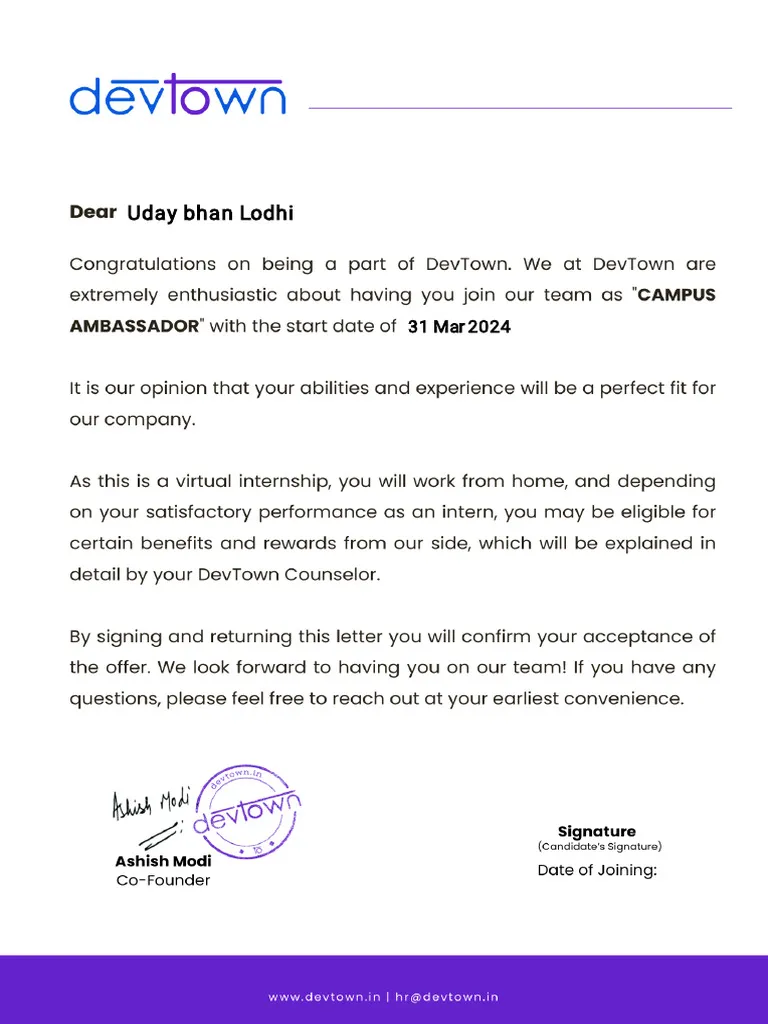 36676 student ambassador cover letter header