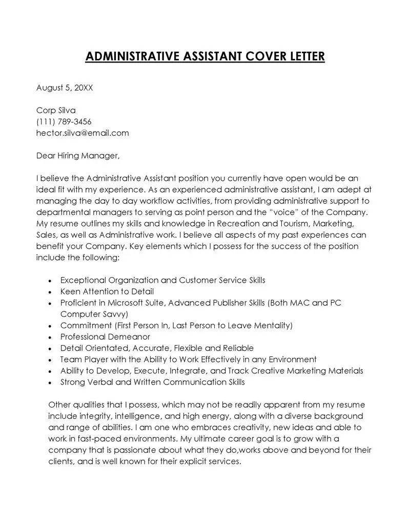 36678 admin assistant experience