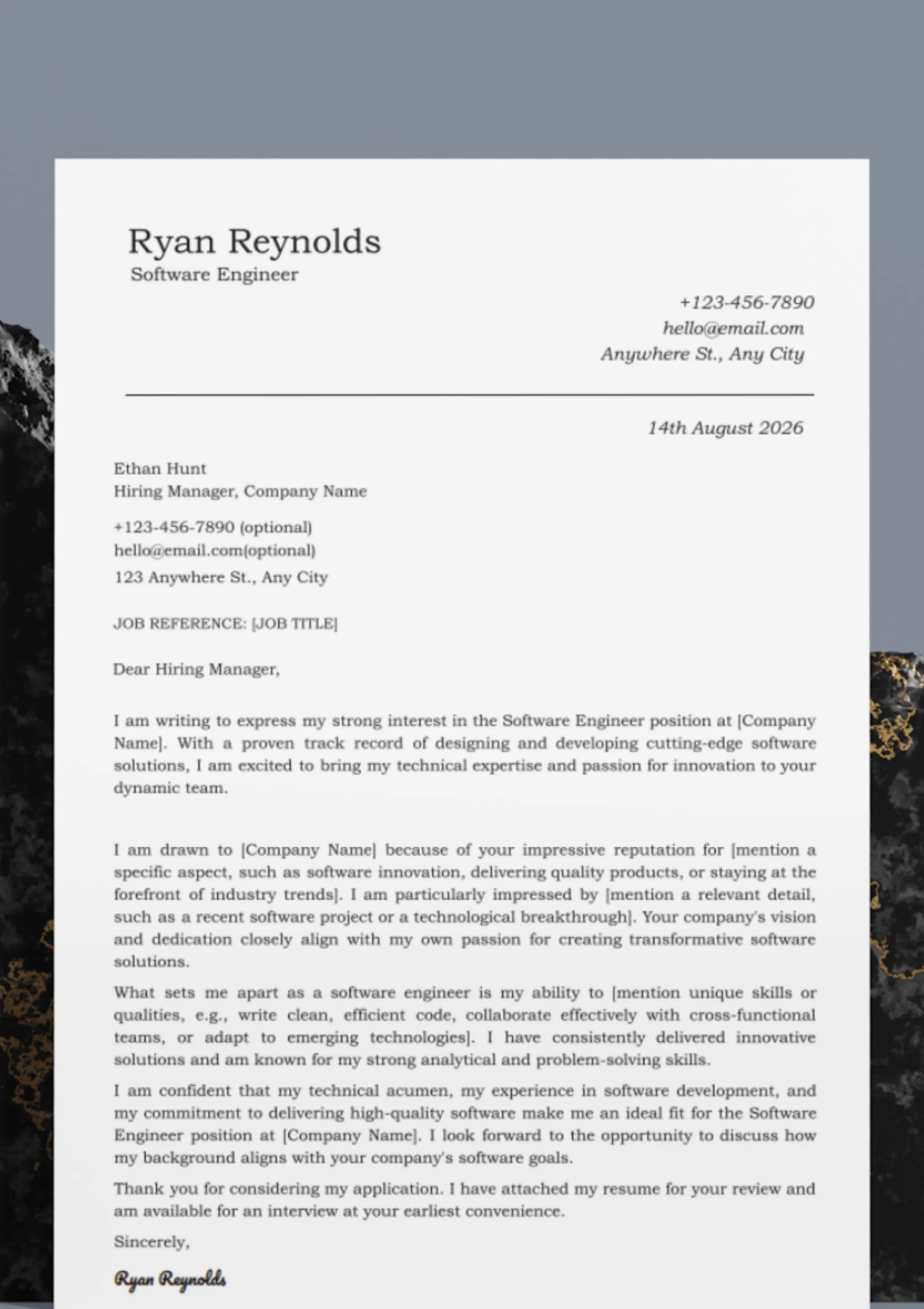 36681 cover letter structure