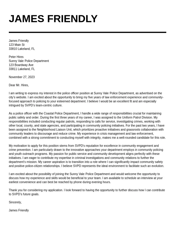 36682 police cover letter skills