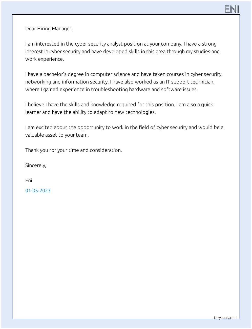 36689 cover letter formatting