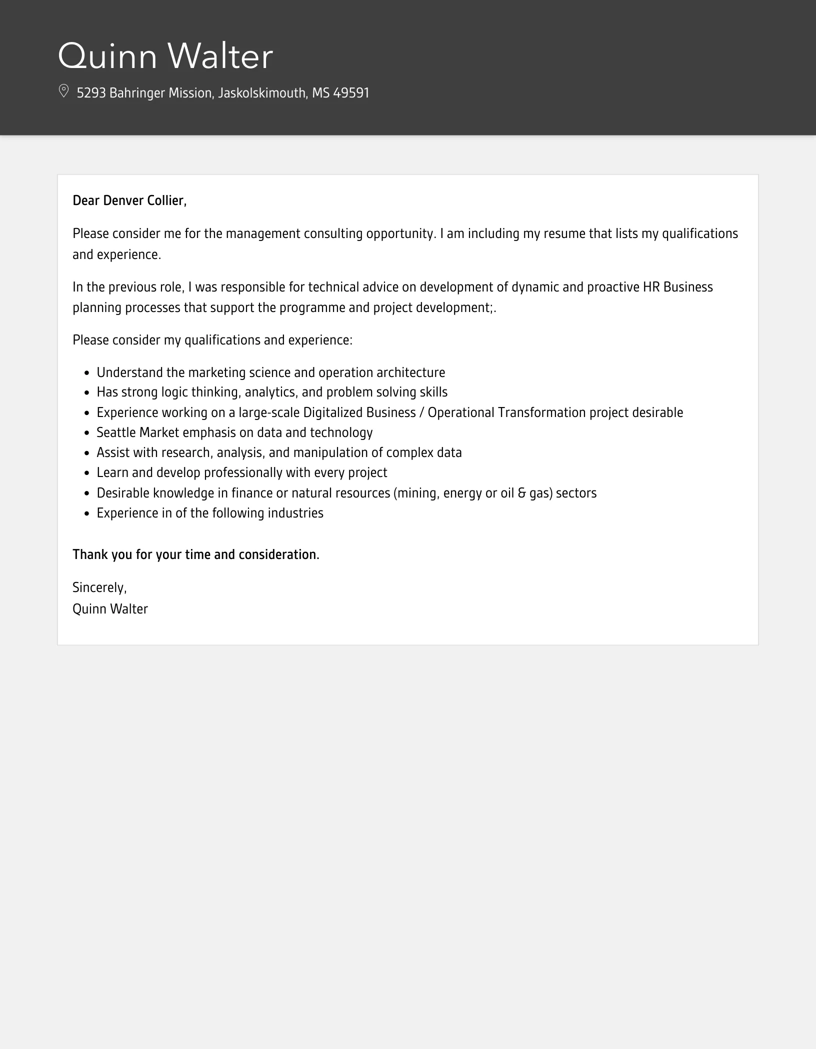 36703 passion for consulting