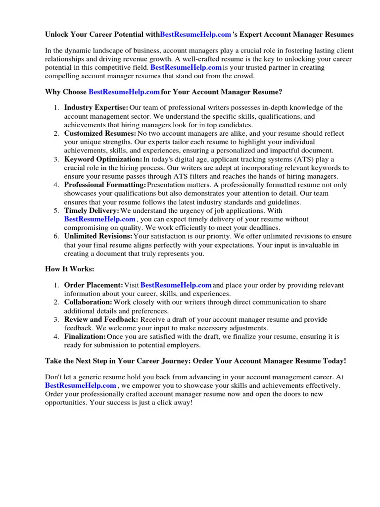 36714 account manager cover letter guide