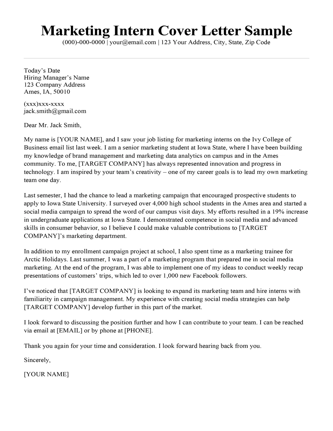 36719 marketing job application