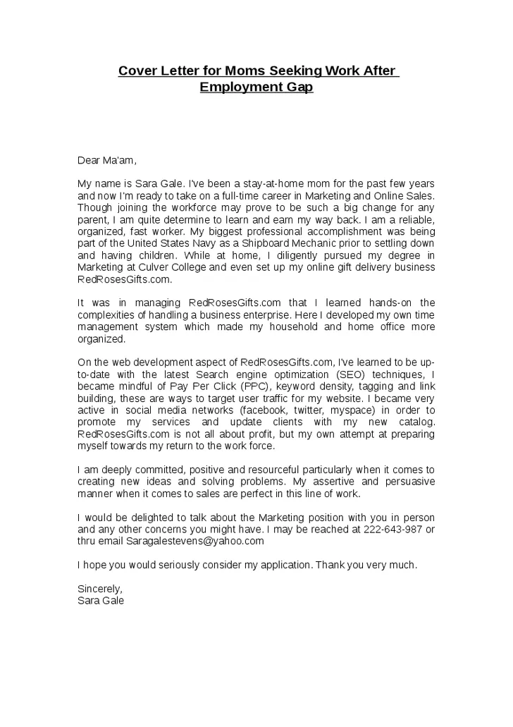 36728 tailoring cover letter