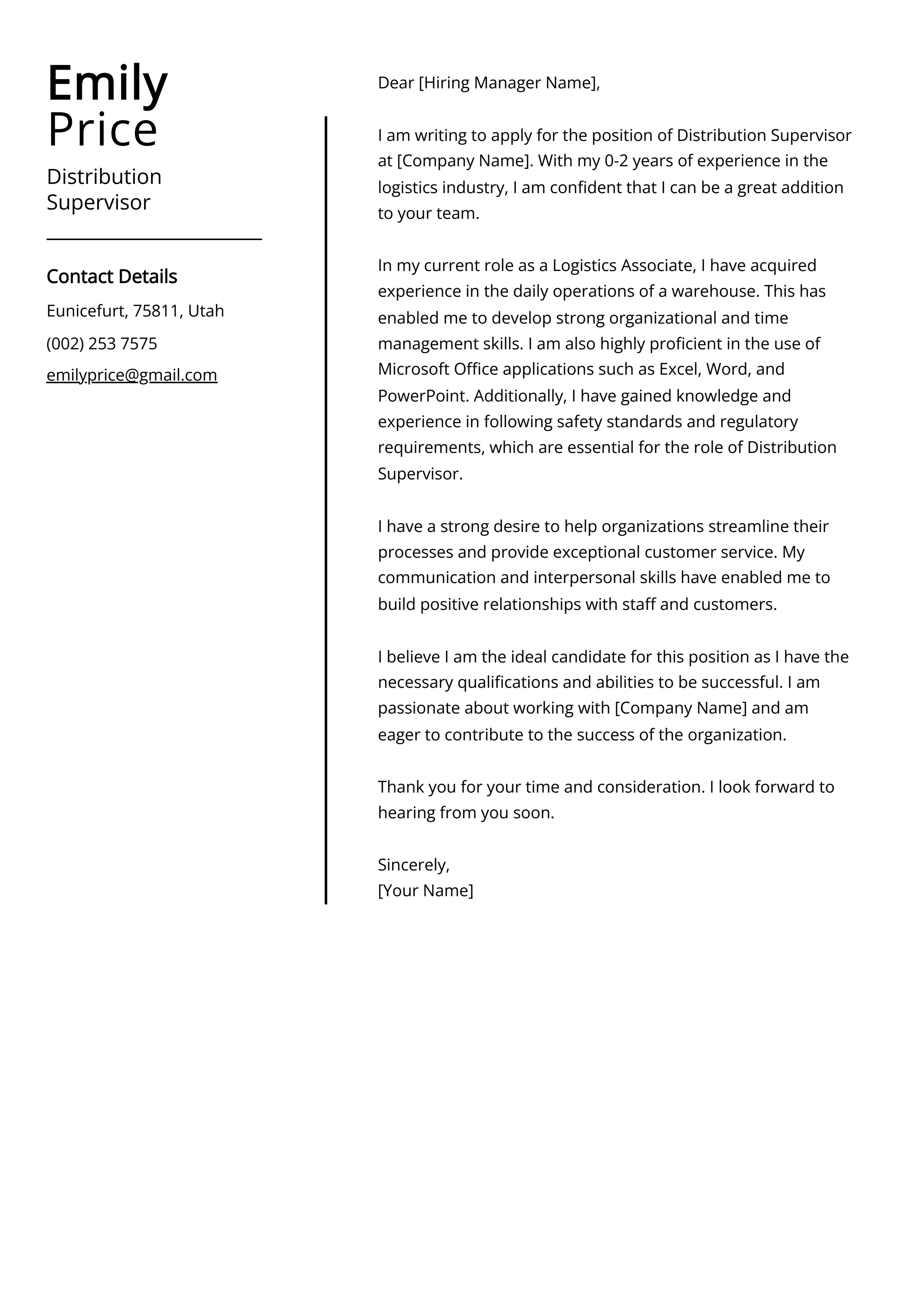 36729 cover letter example supervisor external