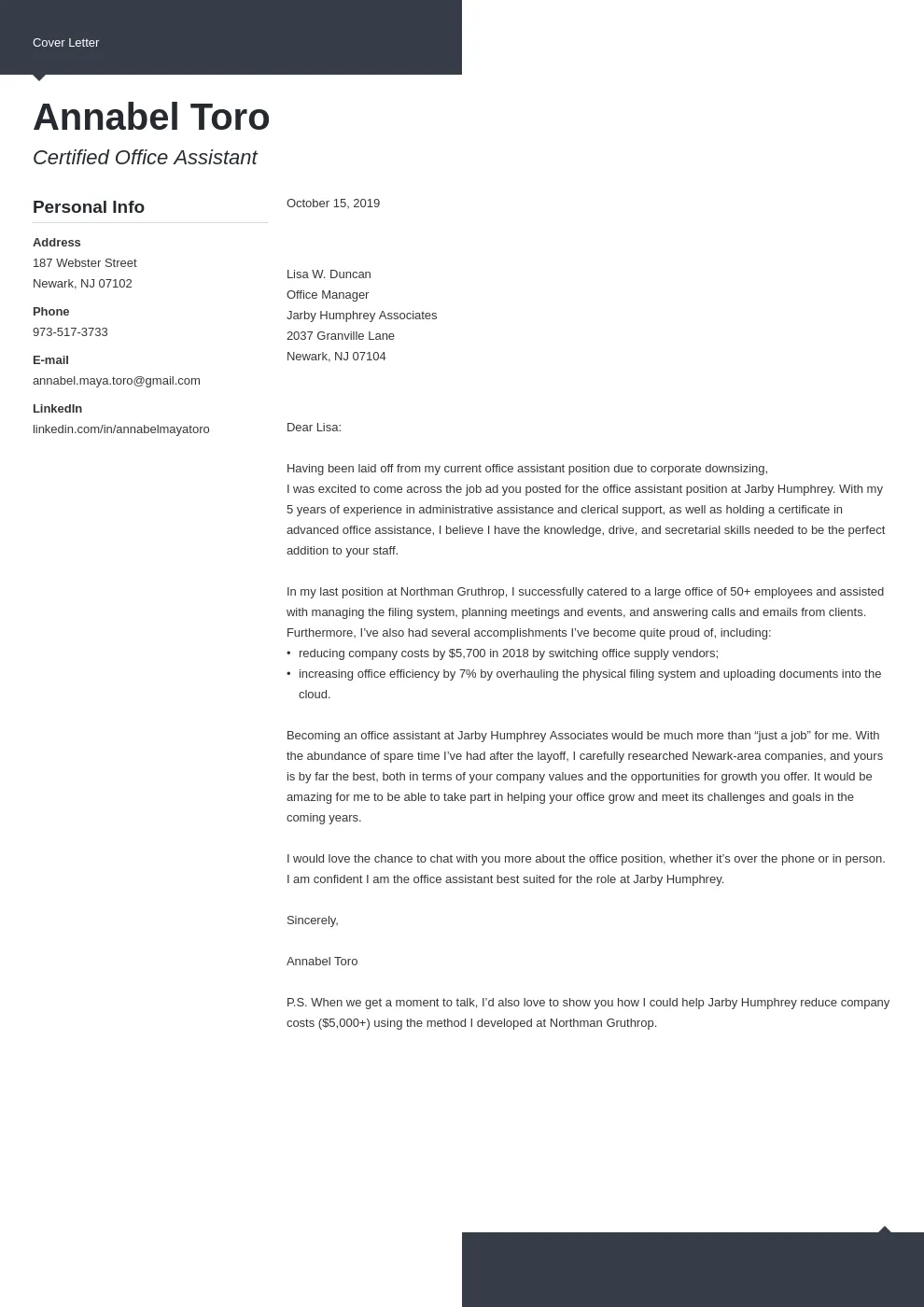 36734 cover letter examples