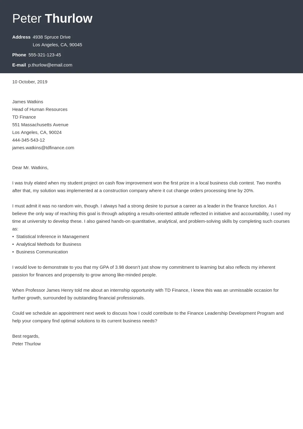 36735 cover letter formatting