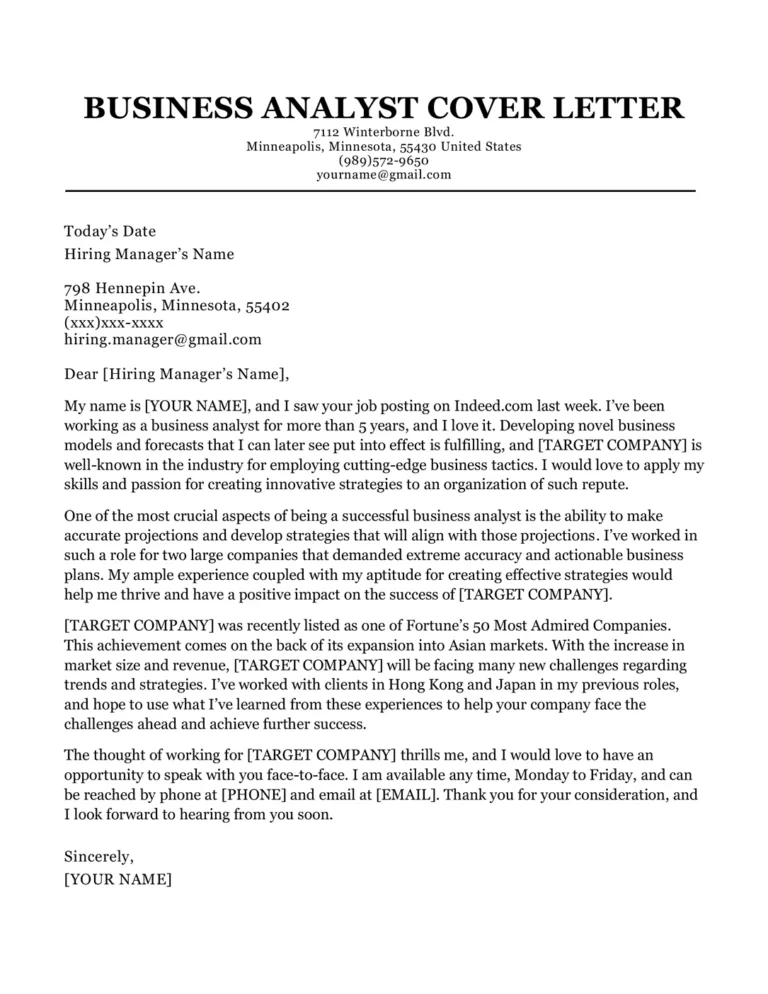 36746 business analyst cover letter tips