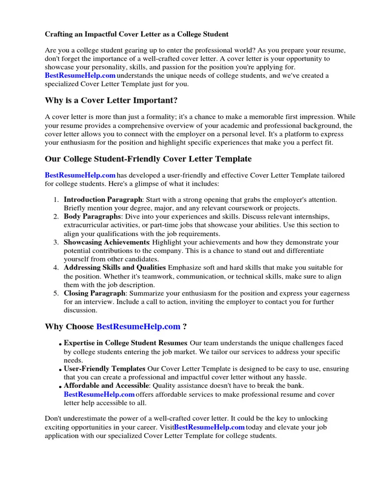 36749 cover letter college student