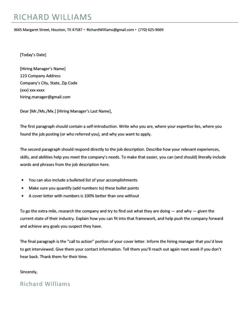 36755 cover letter formatting