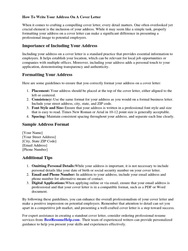 36759 cover letter address importance