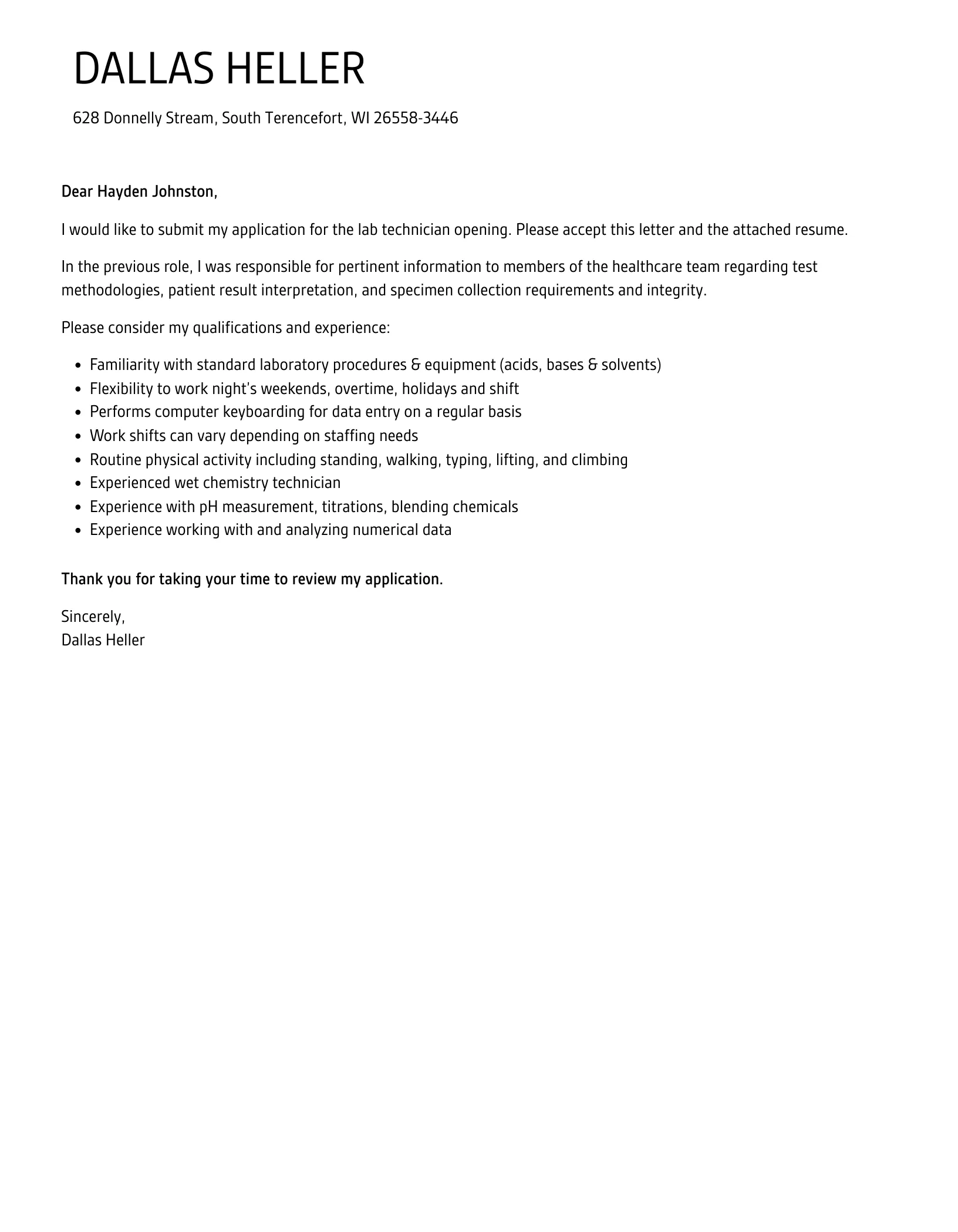 36773 lab tech application