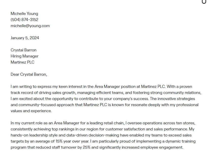 36778 area manager leadership