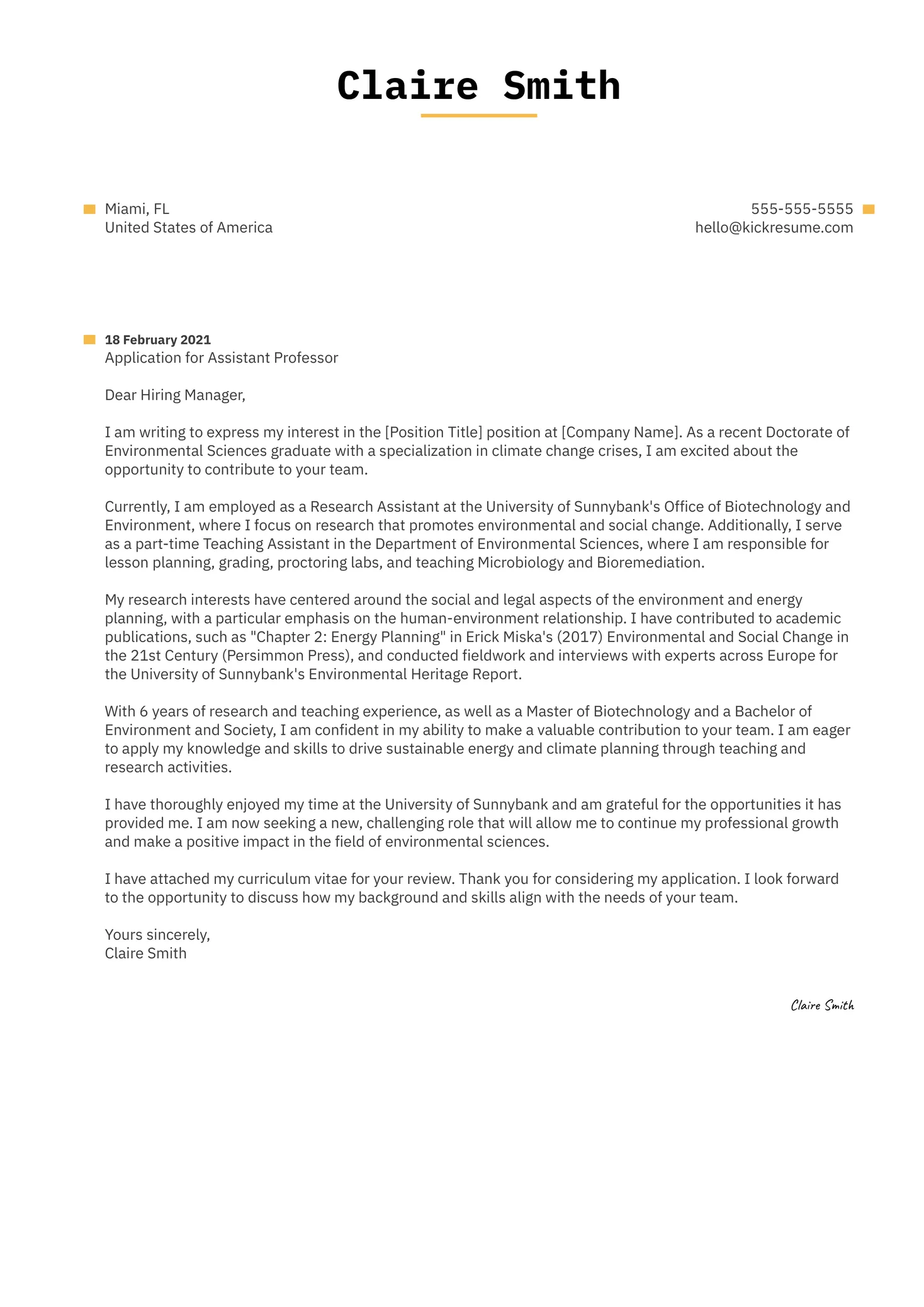 36781 cover letter formatting