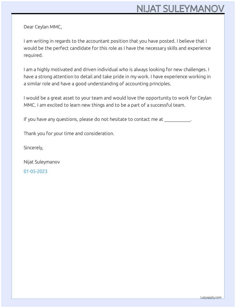 36787 accountancy cover letter achievements