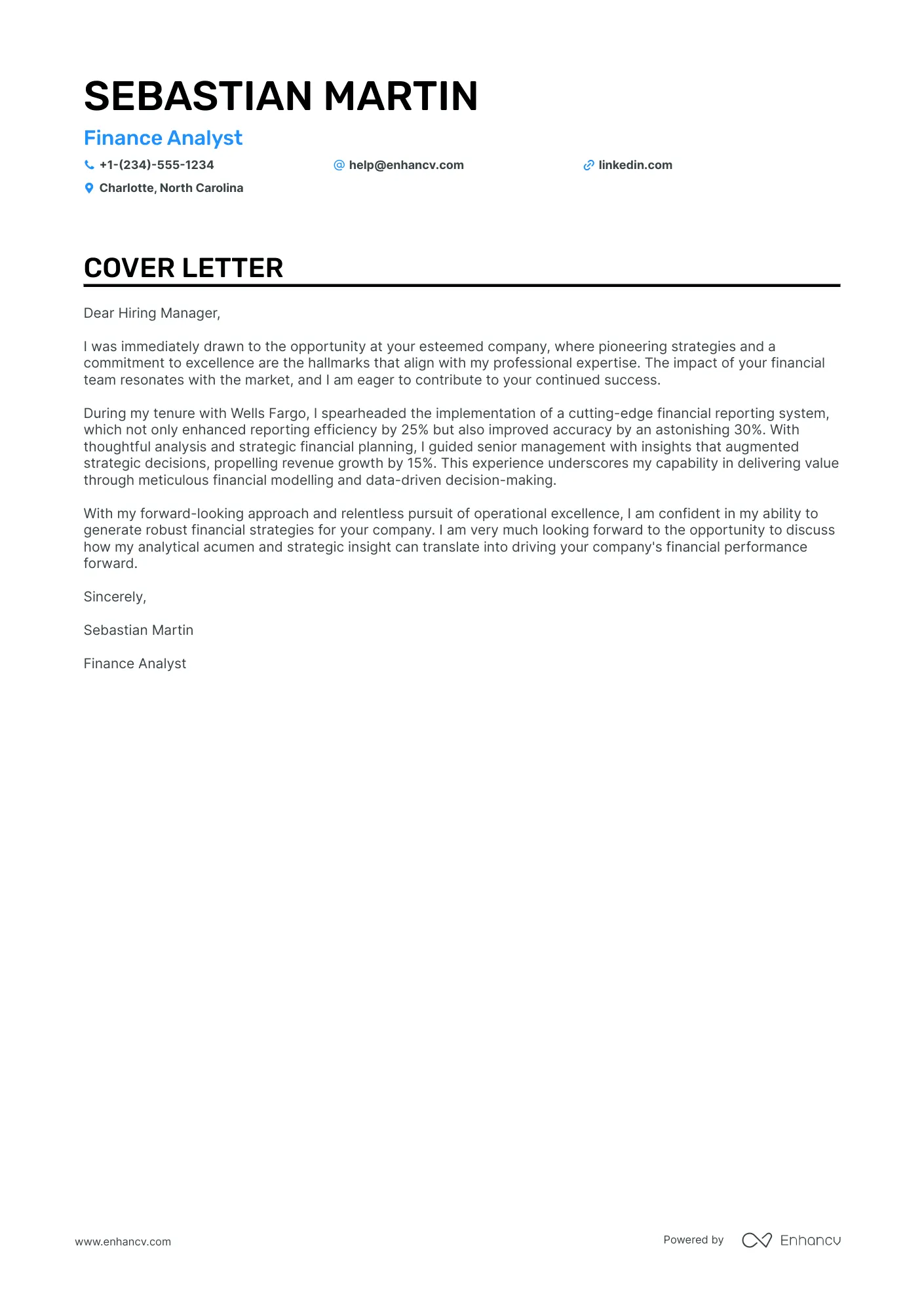 36801 finance cover letter achievements