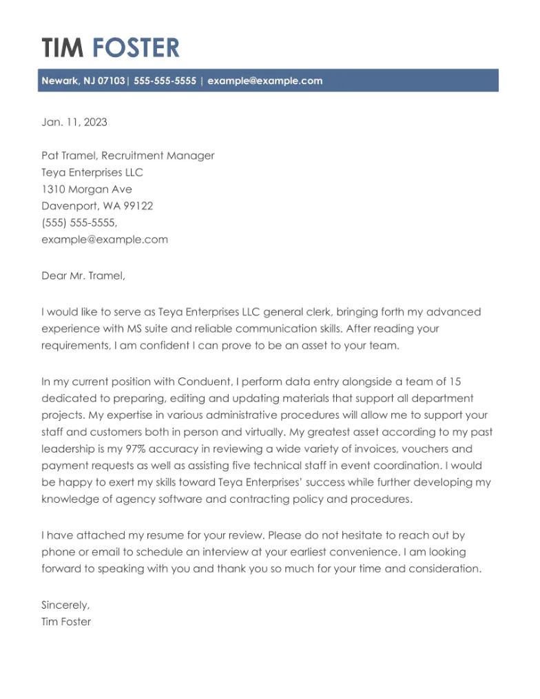 36809 cover letter components