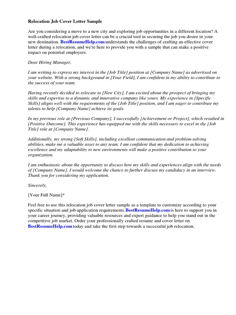 36810 relocation cover letter header