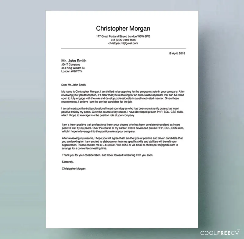 36828 cover letter format example