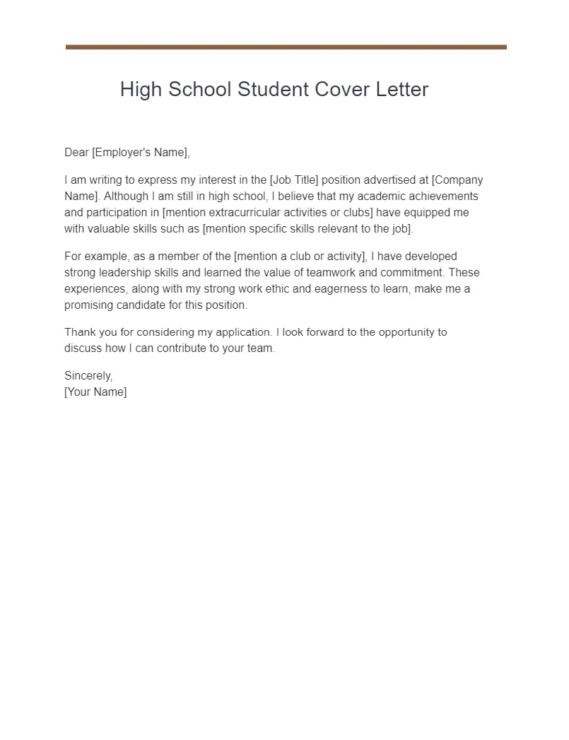 36843 cover letter writing high school