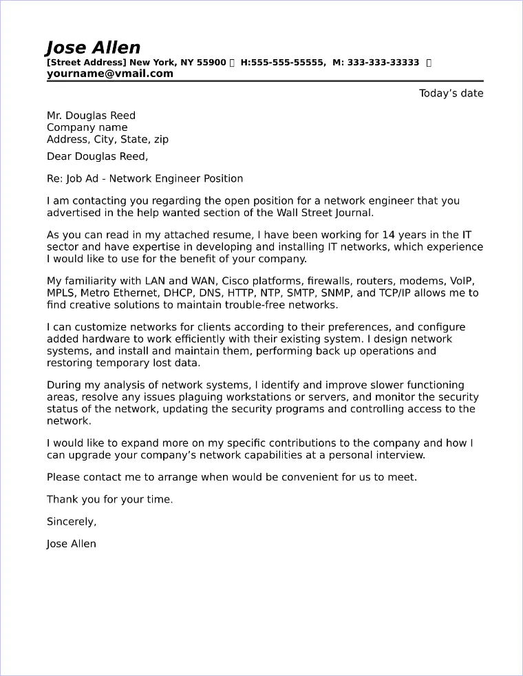 36844 network engineer cover letter