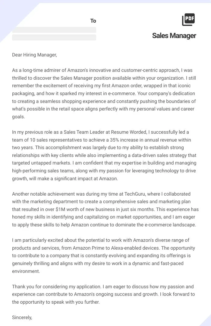 36882 sales manager cover letter