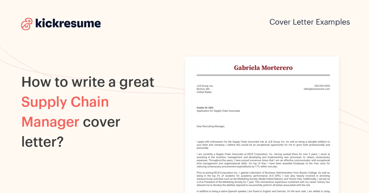 36885 supply chain cover letter closing