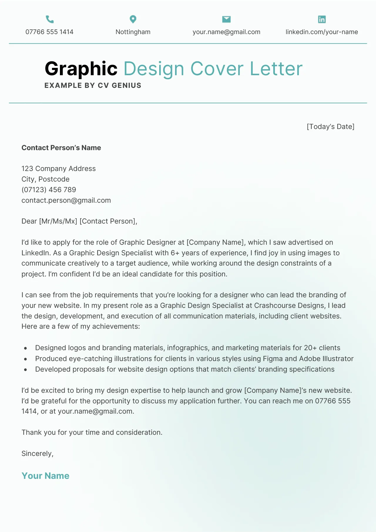 36918 graphic cover letter example designer